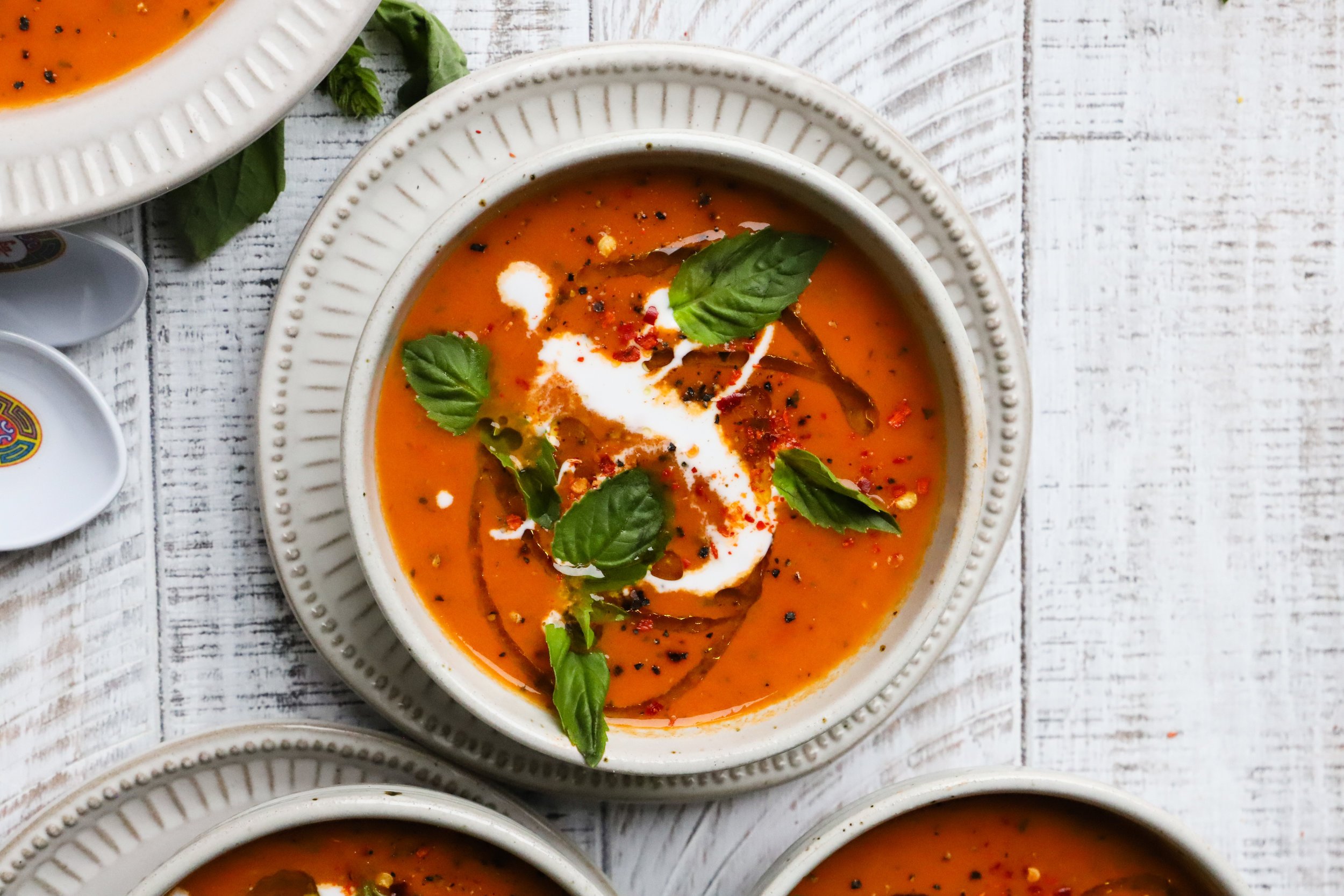 Creamy Red Pepper and Tomato Blender Soup - Whispered Inspirations