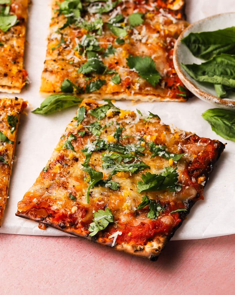 Matzo Pizza with Parmesan & Lemon Zest