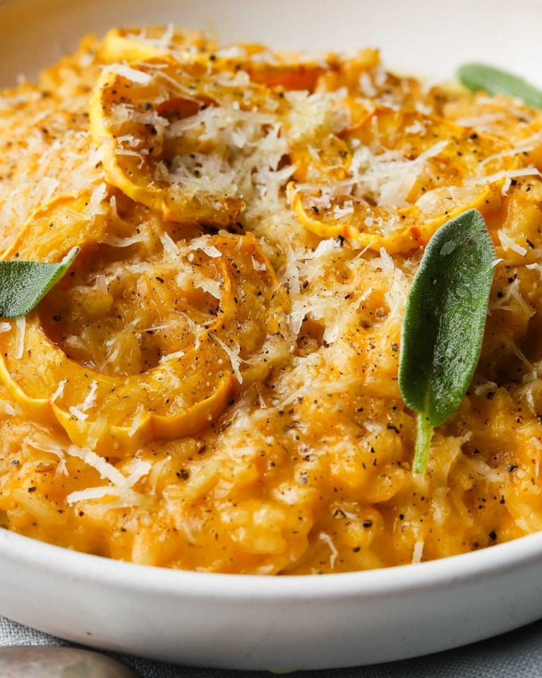 Honeynut Squash Risotto with Fontina and Sage | Lindsey Eats