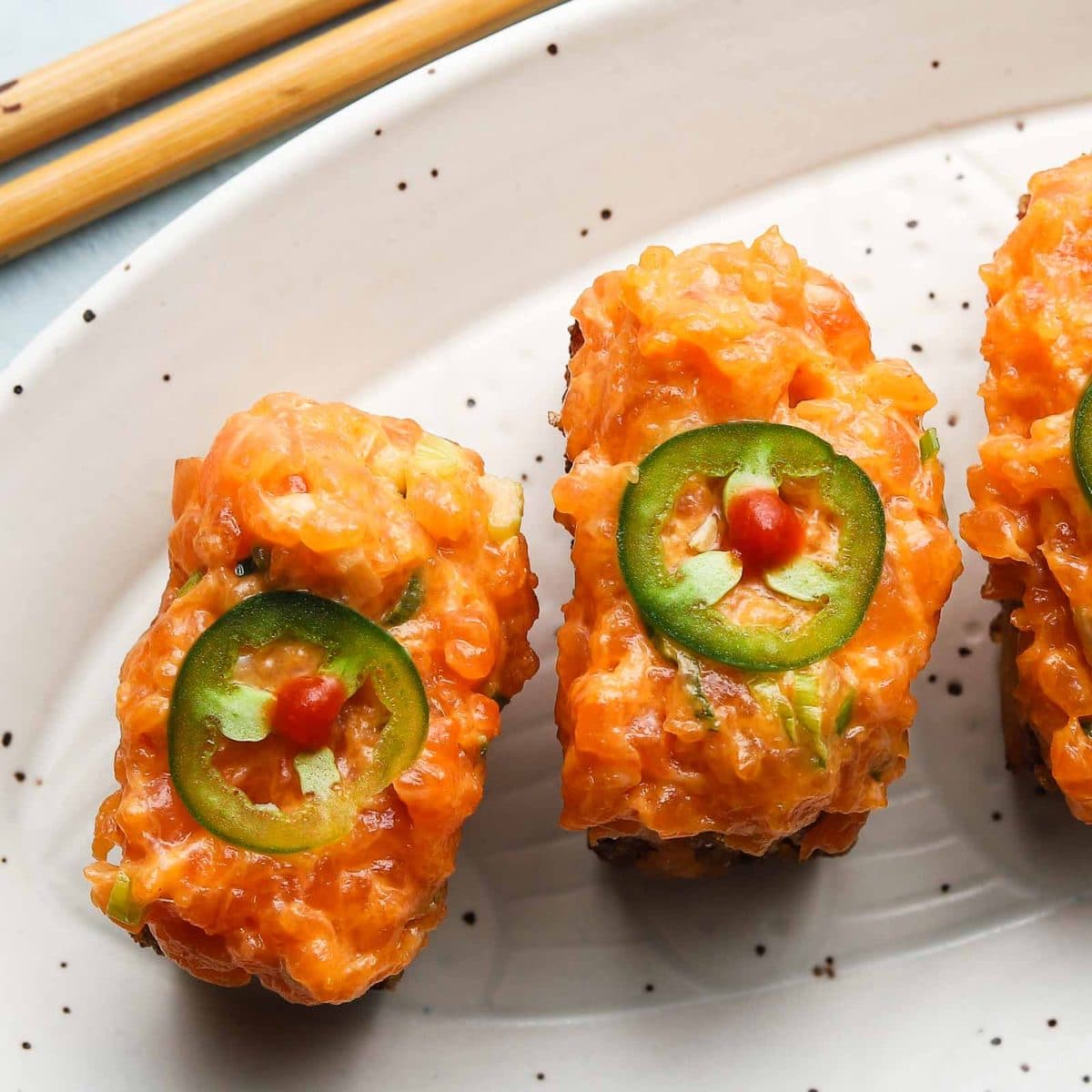 Spicy Salmon Crispy Rice Lindsey Eats