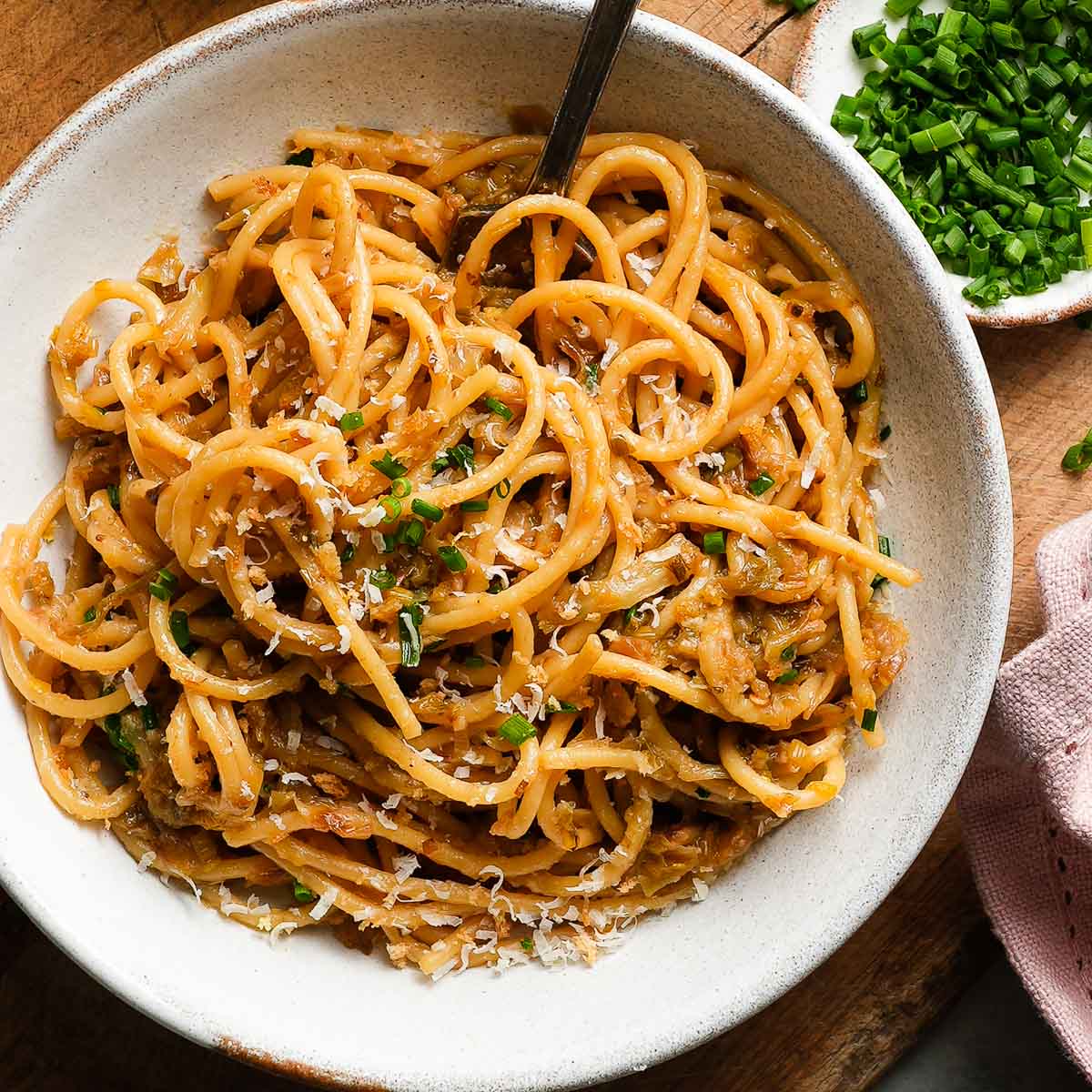 Caramelized Leek and Cabbage Pasta with Lemon Lindsey Eats