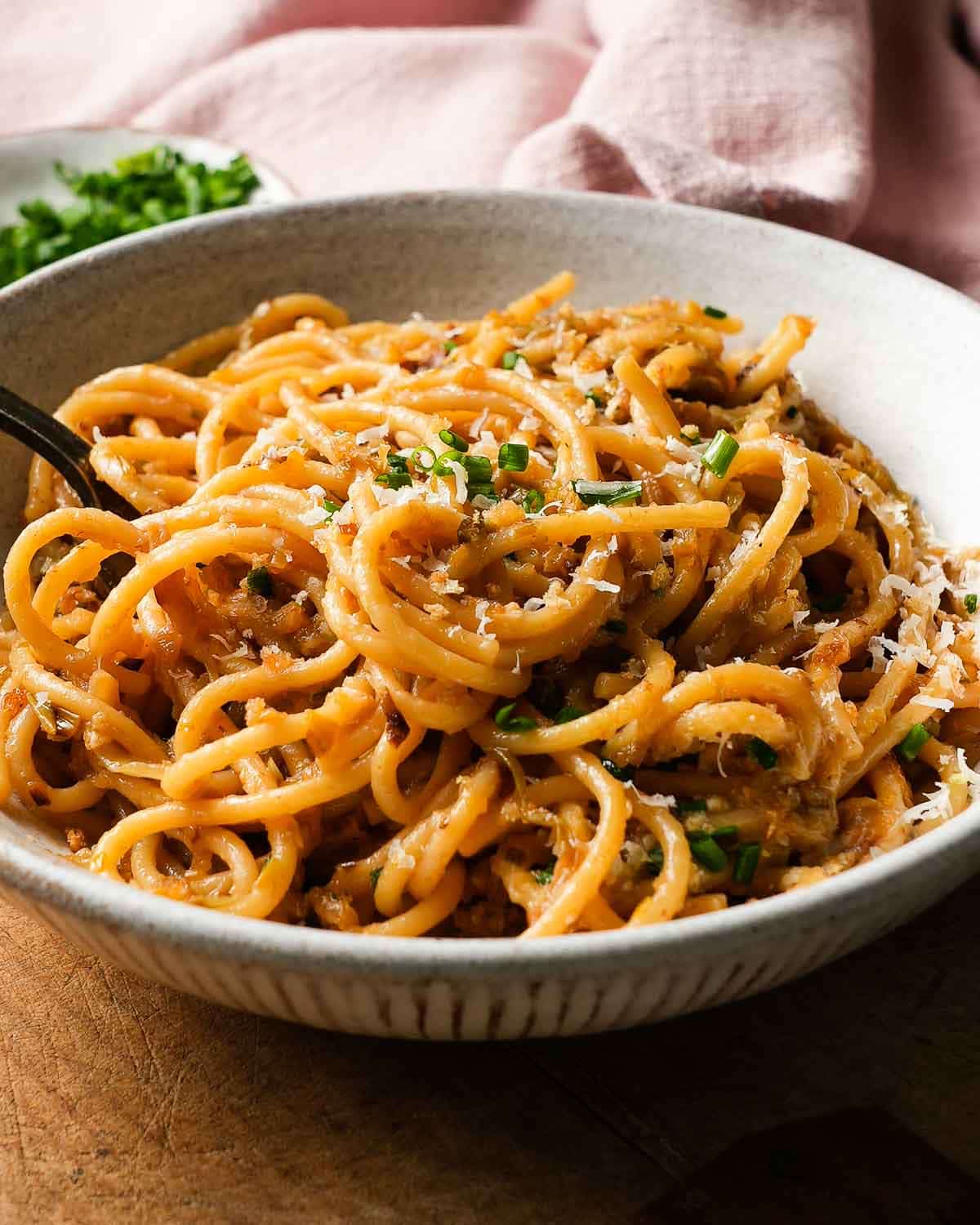 Caramelized Leek and Cabbage Pasta with Lemon Lindsey Eats