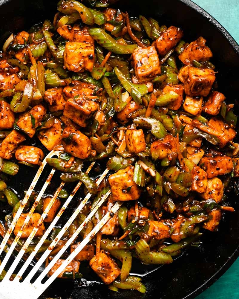 Black Pepper Tofu and Celery