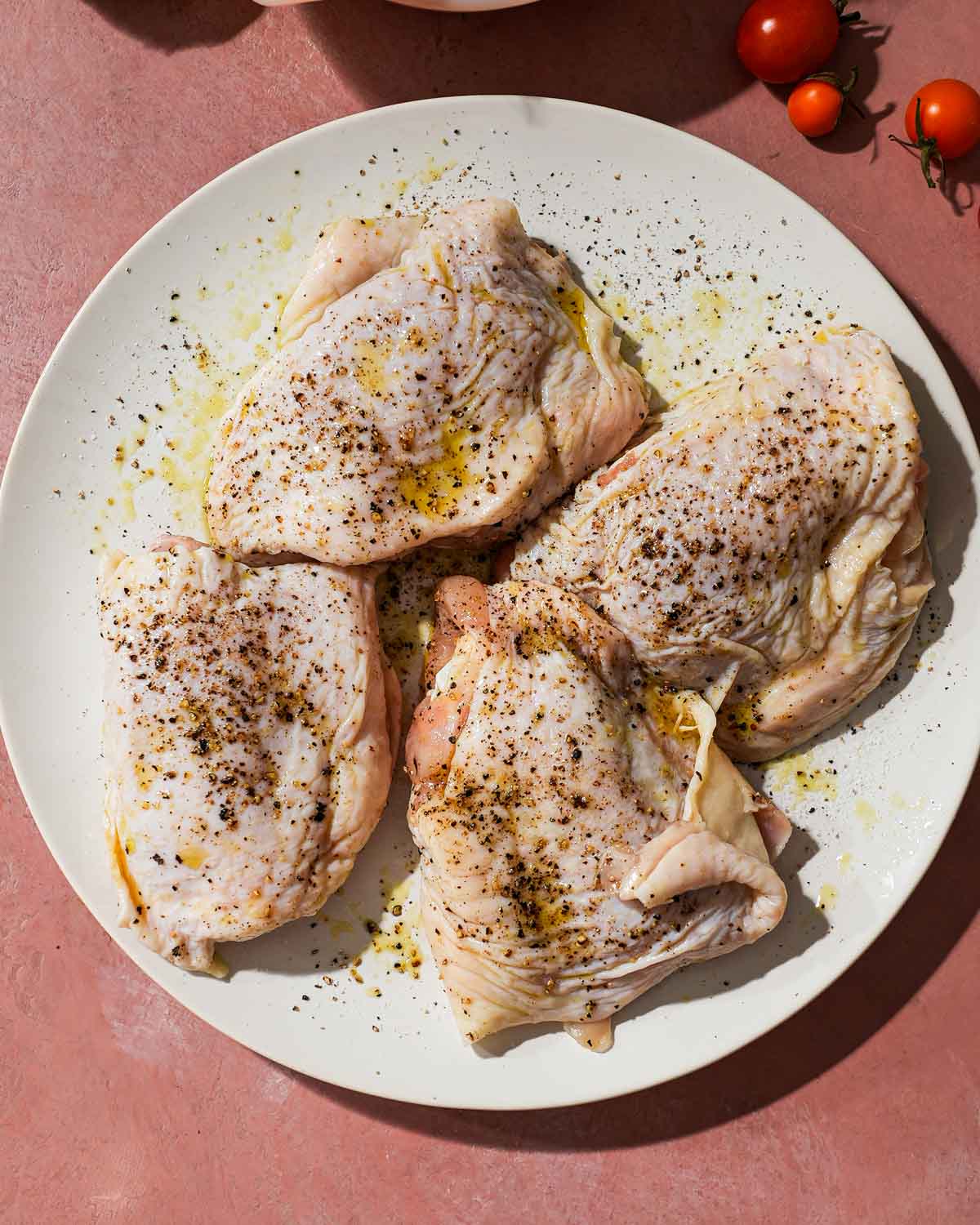 One Pan Balsamic Calabrian Chicken with Cherry Tomatoes | Lindsey Eats